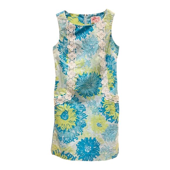 Lilly Pulitzer Dresses & Skirts - Lilly Pulitzer Originals Aquamarine Seeing Things Shift Dress Size 0 Pockets